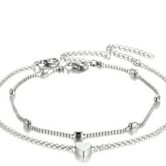 2 Pcs Stackable Dainty Anklet Set - Picture 4 of 6